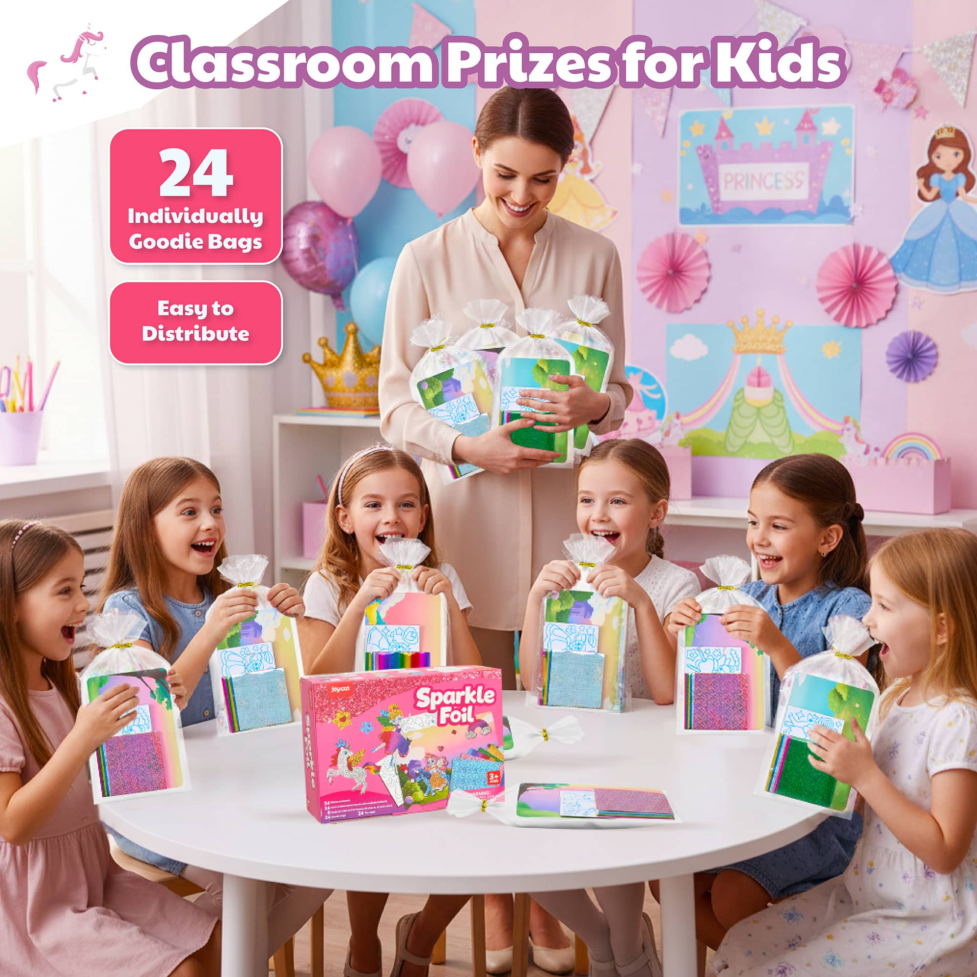 Princess Sparkle Foil - 24 Set (Найзуудын 24 ширхэг багцтай)
